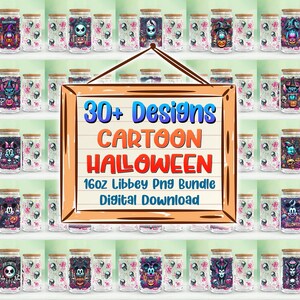 30+ Halloween Vibes 16oz Libbey Glass Can Png, Cartoon Characters Tumbler Png, Halloween Libbey Glass Can Png, Cartoon Movies Wrap Png