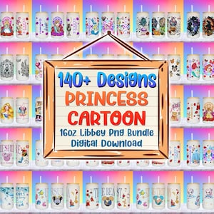140+ Principesse Cartoon 16oz Lattina di Vetro Libbey PNG, Tumbler Personaggi Principesse PNG, Lattina di Vetro Libbey Film Principesse PNG, Wrap Principessa PNG