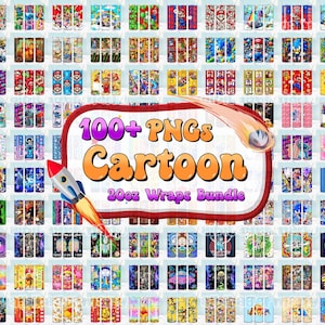 100+ Cartoon Characters 20oz Tumbler Wrap Bundle, Cartoon 20oz Tumbler Png, 20oz Tumbler Sublimation, Cartoon Wrap Png, Digital Download