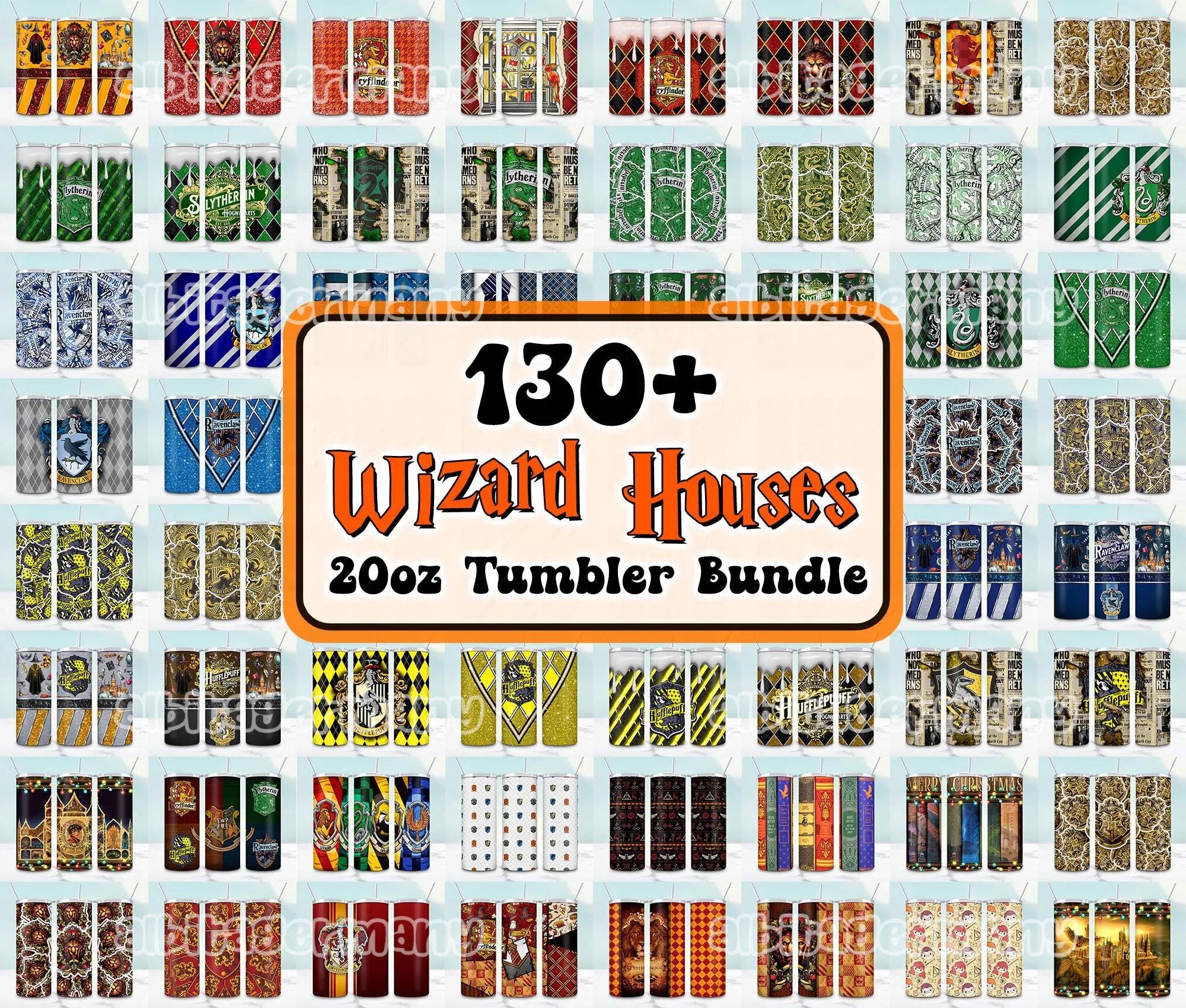 130+ Wizard Movies 20oz Tumbler Wrap Bundle, Wizard Houses 20oz Tumbler Png, 20oz Tumbler Sublimation, Digital Download