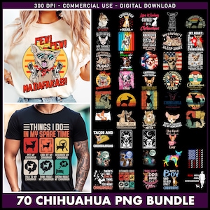 70 Designs Chihuahua PNG Bundle, Funny Chihuahua Png, Cute Small Dog Png, Dog Lover Gifts, Cute Chihuahua Png, Chihuahua Png, Commercial Use