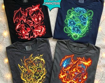 Neon Poke Game Evolution Shirt, Retro Poke Game Evolution 2026 Shirt, Vintage Poke Monsters Shirt, Video Game Family Matching Tee, Poke Tee