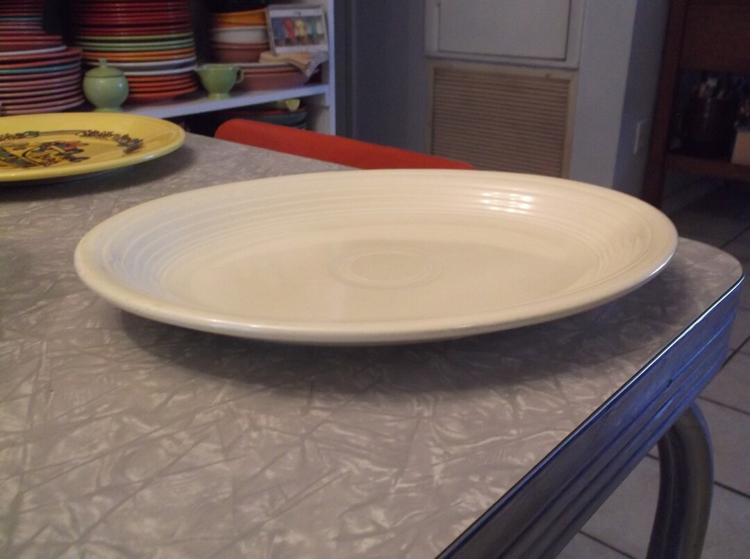 Vintage Ivory Fiestaware Large Platter 12 1/2 Inches Etsy