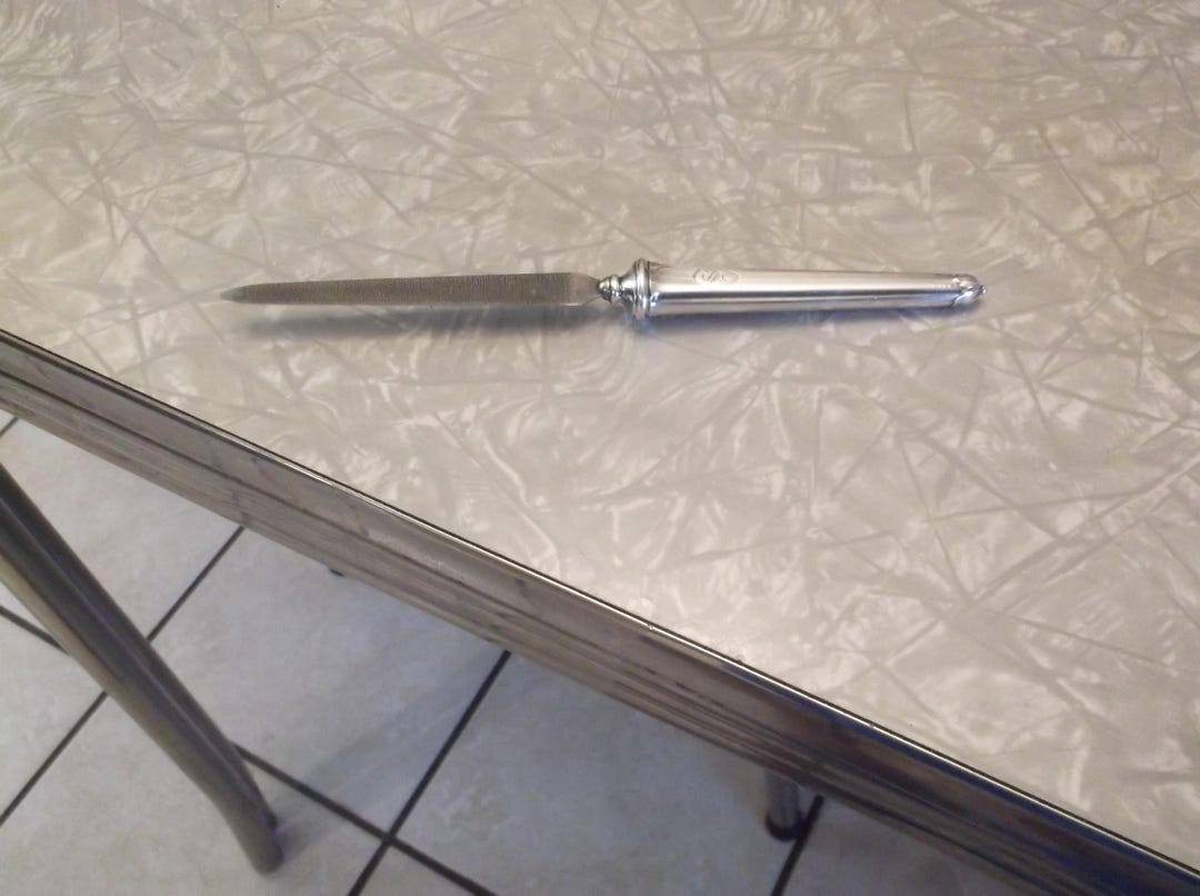 Vintage Sterling Silver Ladies Hand File With S Initial - Etsy