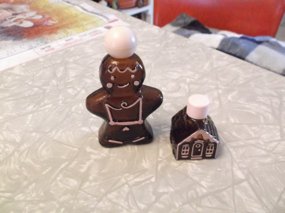 Vintage Avon Gingerbread Man and House Cologne Bo… - image 5