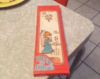 1969 Holiday Flair Telephone and Address Book-NOS