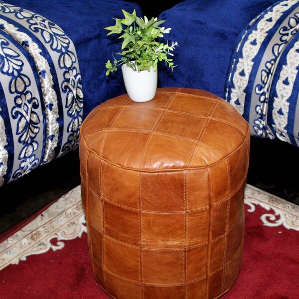 Leather Ottoman Etsy