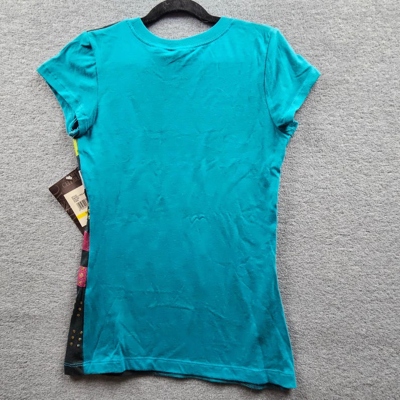 SÄLLSYNT Disney NWT Vintage Hanna Montanna Guld Glittrig Kortärmad T-shirt 10-12 bild 4