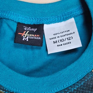 SÄLLSYNT Disney NWT Vintage Hanna Montanna Guld Glittrig Kortärmad T-shirt 10-12 bild 5