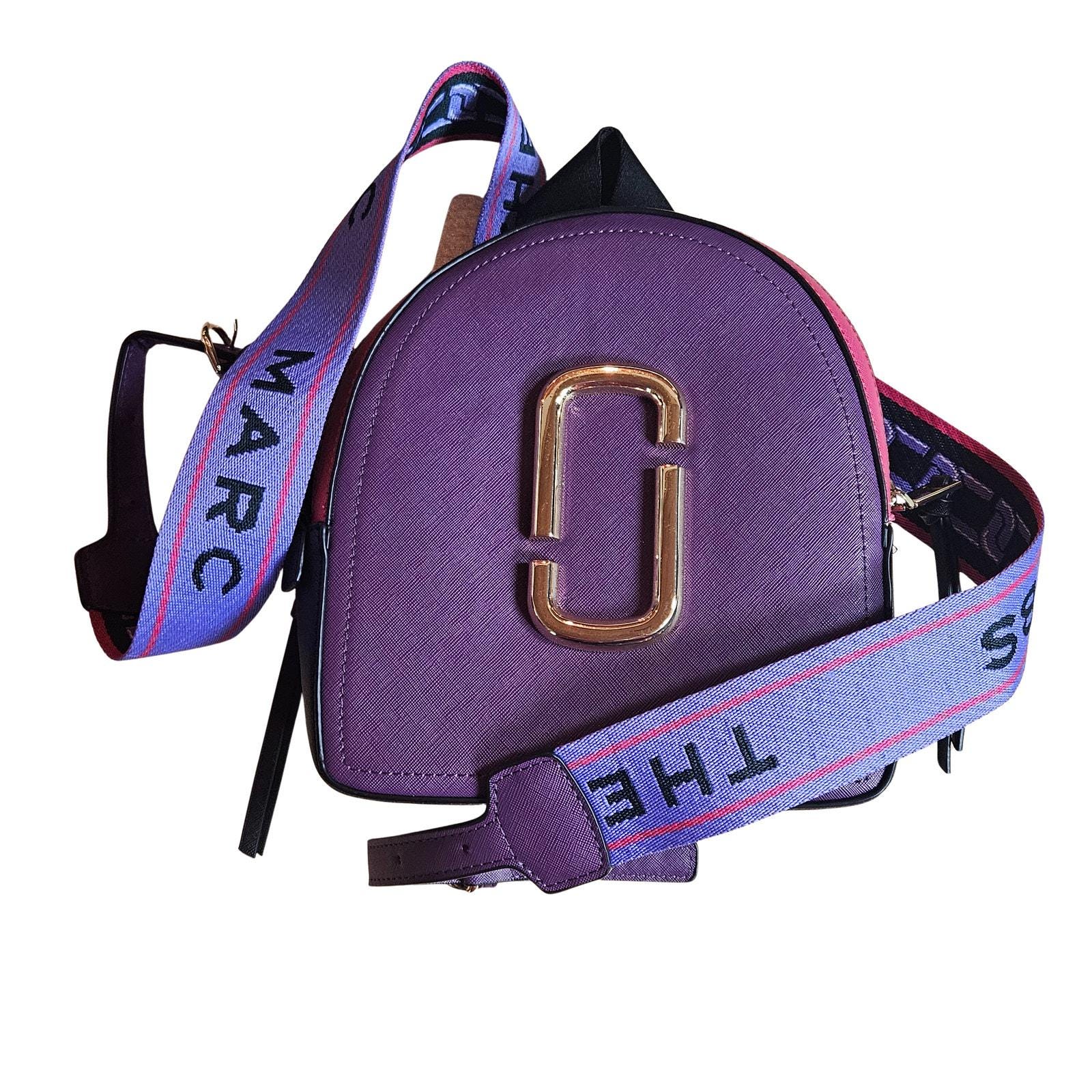 RARE Marc Jacobs Pack Shot Backpack Purple Multicolor Gold  display picture 1