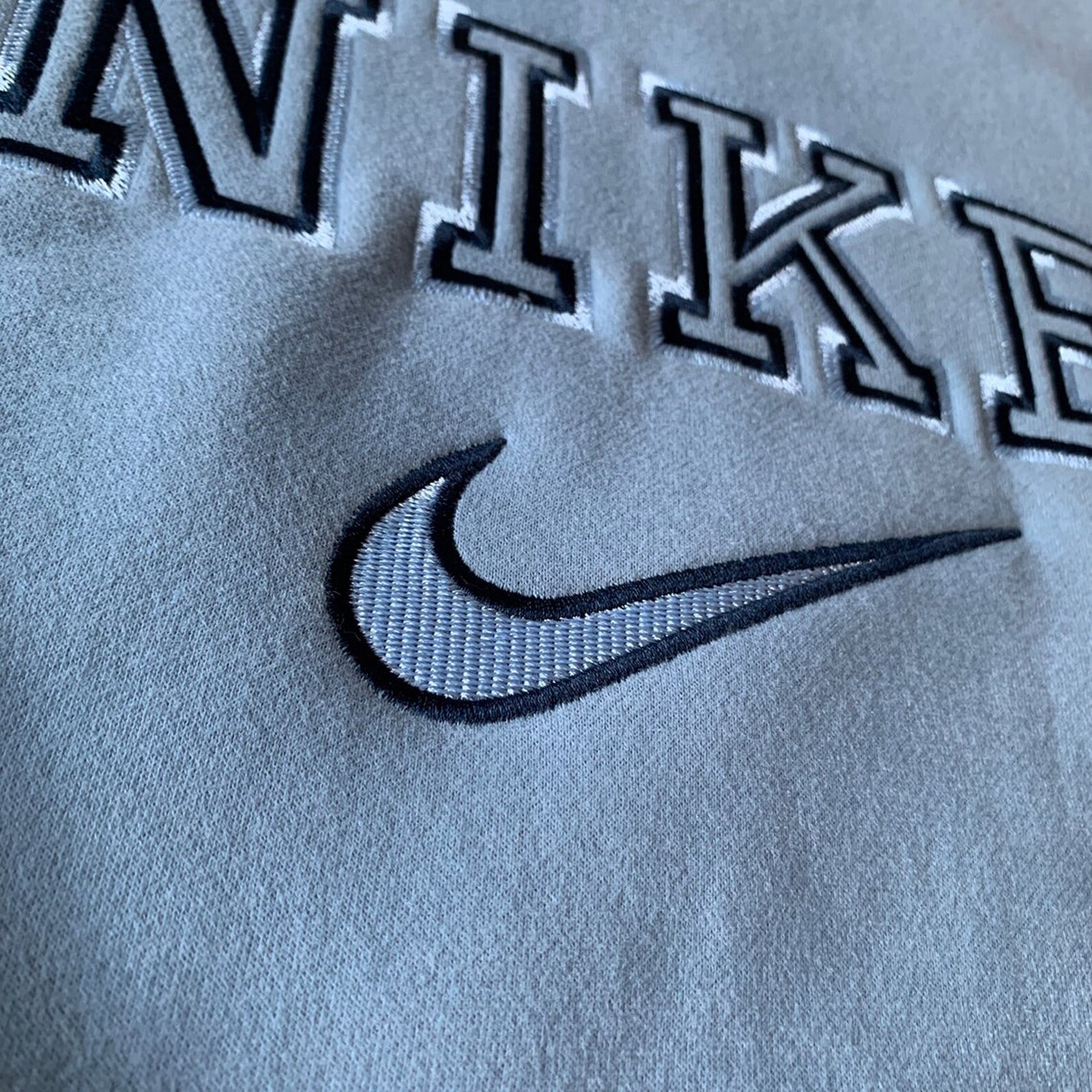 Vintage Nike Spell Out Embroidered Sweatshirt 90s Retro | Etsy