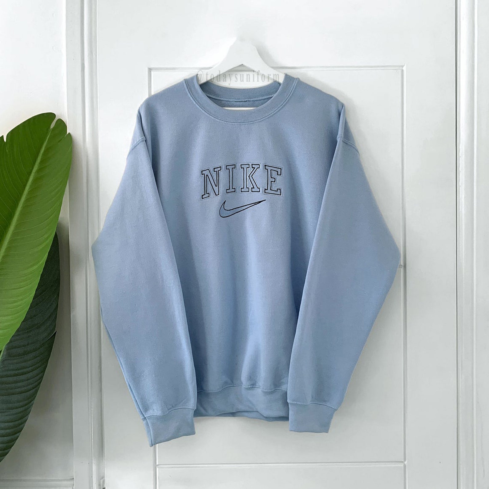 Vintage Nike Spell Out Embroidered Sweatshirt 90s Retro Etsy