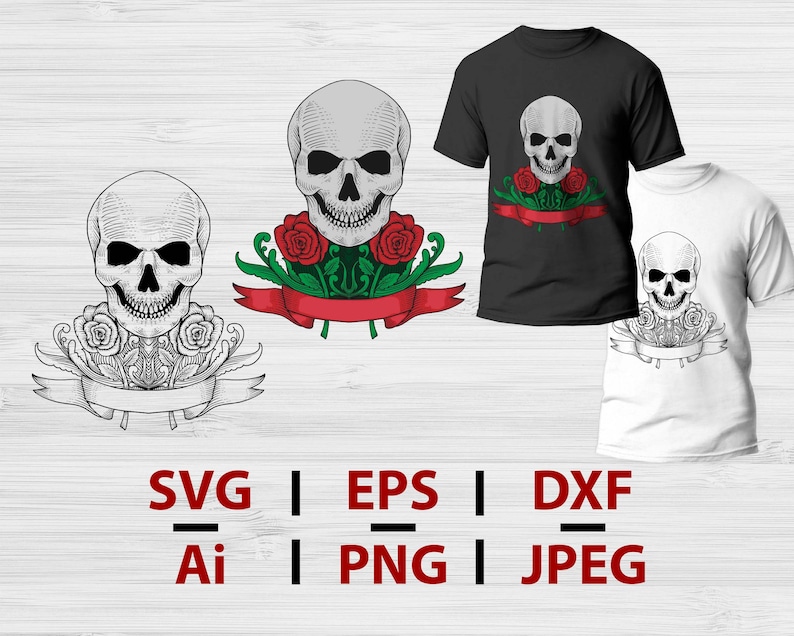 Download Clip Art Tumbler Decal Svg Skull Clipart Man Skull Svg Silhouette Cameo Floral Skull Skull With Roses And Flowers Skull Sublimation Designs Art Collectibles