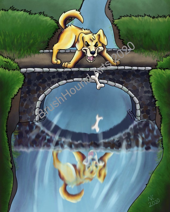 The Dog and His Reflection Etsy