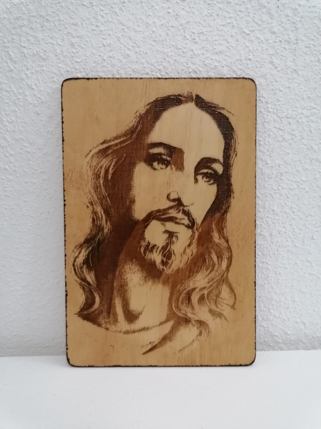 Portrait Jesus Christ Woodcut Image Religious Engraving of Etsy