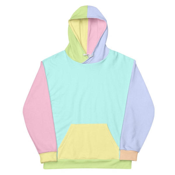 Pastellfarben-Block-Sherbet-Regenbogen Unisex Hoodie
