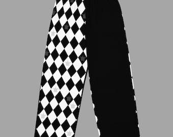 Spodnie Jester Clowncore z nadrukiem na całej powierzchni, unisex, szerokie nogawki, 2XS - 6XL