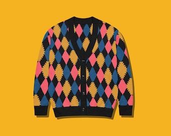 Autumn Jester Knitted Cardigan 2XS - 3XL