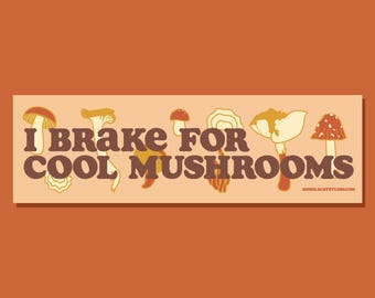 Cool Mushroom Car Magnet 10" x 3"