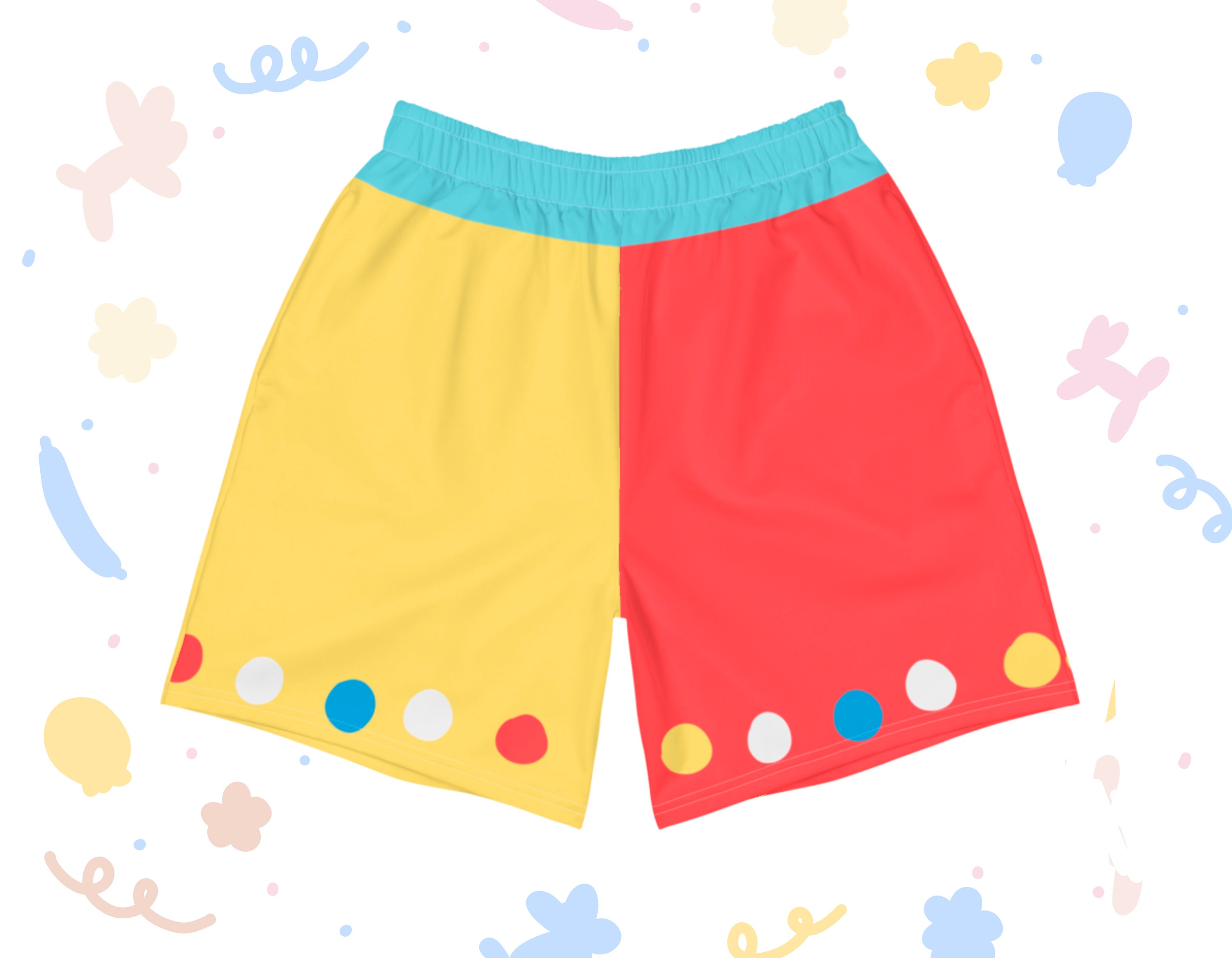 Big Top Circus Clowncore Shorts - Kidcore Men's Sized