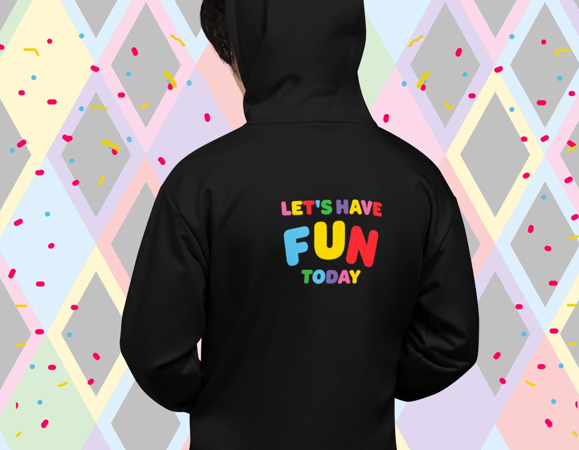 Clowncore Jester Hoodie Let's Have Fun Today Bold Diamond - Etsy