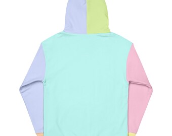 Sherbet Hoodie Sisters Apparel Rainbow Hoodie Pastel Color Block
