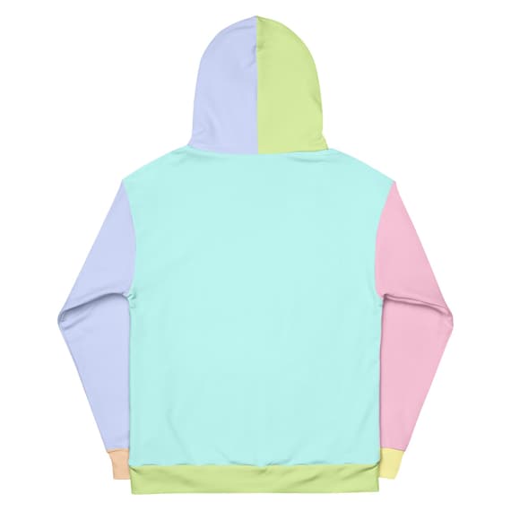 Pastel Color Block Sherbet Rainbow Unisex Hoodie - Etsy
