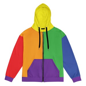 Colorblock Zip Hoodie - Etsy
