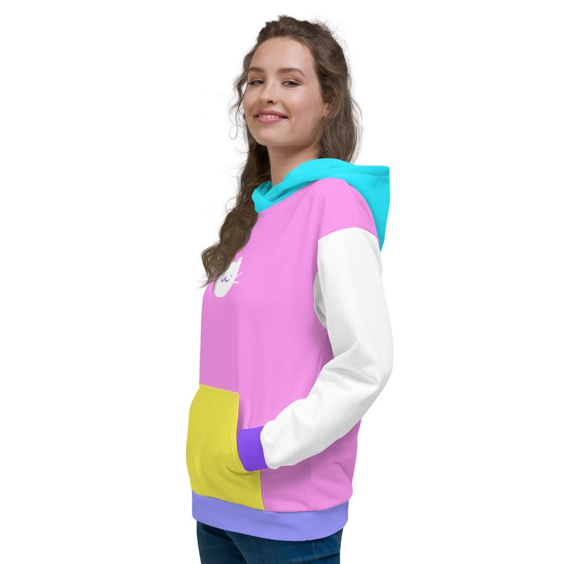 Noodlecat Nostalgic Neon Cozy Kawaii Cat Kidcore Colorblock - Etsy