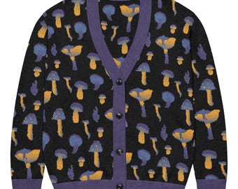 Poison Mushroom Knitted Cardigan 2XS - 3XL