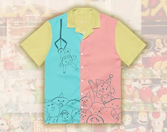 The Chosen One Claw Machine Clowncore Pastel Colorblock Unisex button shirt