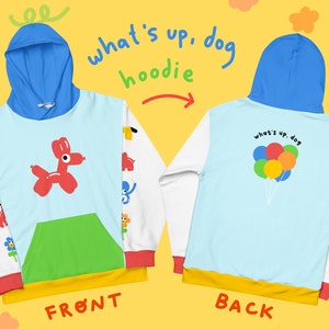 Balloon Dog Kidcore Primary Colorblock Unisex Hoodie