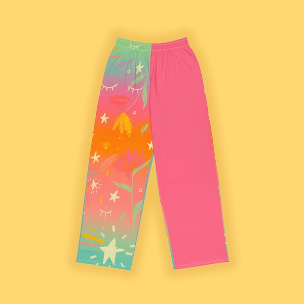 Pantalon large unisexe Cosmos coloré