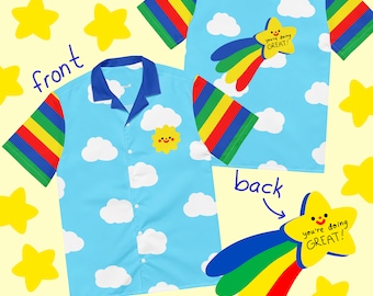 You're Doing Great Kidcore Unisex button shirt