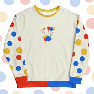 Clown Goose with Balloons Custom Unisex Sweatshirt