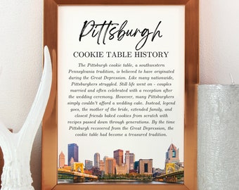 Pittsburgh Cookie Table Wedding Tradition Sign