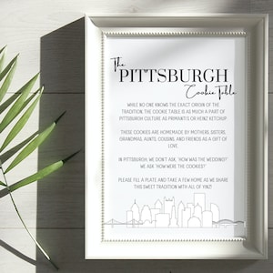 Pittsburgh Cookie Table Wedding Tradition Sign