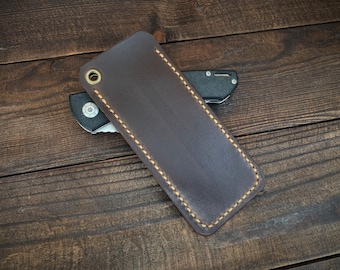 A reliable leather knife case. Molded to your shape, protective, personalized, handmade in Ukraine.