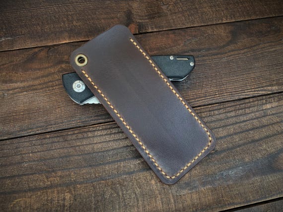 A reliable leather knife case. Molded to your shape, protective, personalized, handmade in Ukraine.