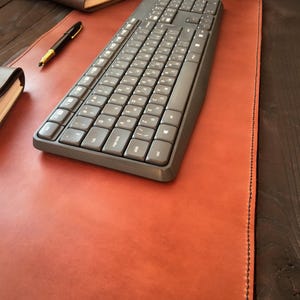 Stitched leather desk mat, various sizes and colors. image 7
