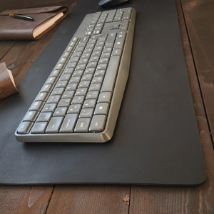 Flat Small Large leather desk mat mother day gift anniversary gift birthday gift for him table mat leather desk pad mousepad laptop mat.