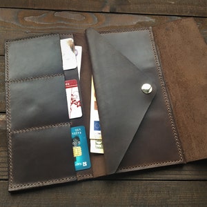 Cartera de viaje de piel Cartera de piel Cartera larga Cartera tarjetero Comprar una cartera Cartera de viaje La cartera de viaje es un buen regalo Personalizado.