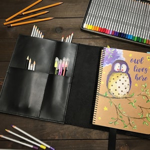 Personalisierte Leder-Notizbuchhülle, Ledergeschenk, Hülle für den Planer, klassische Leder-Tagebuchhülle, schreiben Sie, welche Größe Sie benötigenA4 10,8x9in