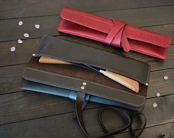 Personalized Leather Chef Knife Case: Knife Storage.