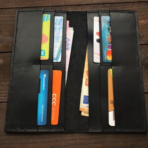 Portefeuille minimaliste, portefeuille long en cuir Portefeuille porte-cartes Achetez un portefeuille Porte-cartes Le portefeuille de voyage est un bon cadeau Portefeuille personnalisé.