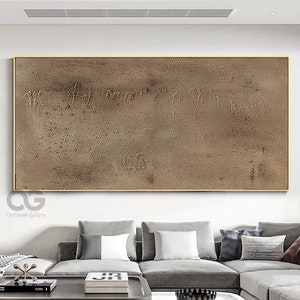 Wabi-Sabi Wall Art Large Abstract Brown Minimalist Wall Art Original Brown Painting Modern Textured Wall Art Oversized Minimalist Canvas Art image 5