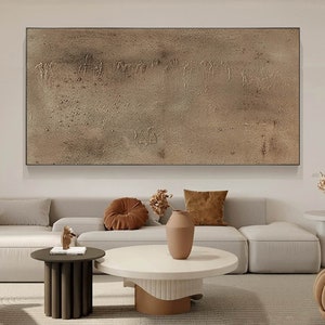 Wabi-Sabi Wall Art Large Abstract Brown Minimalist Wall Art Original Brown Painting Modern Textured Wall Art Oversized Minimalist Canvas Art