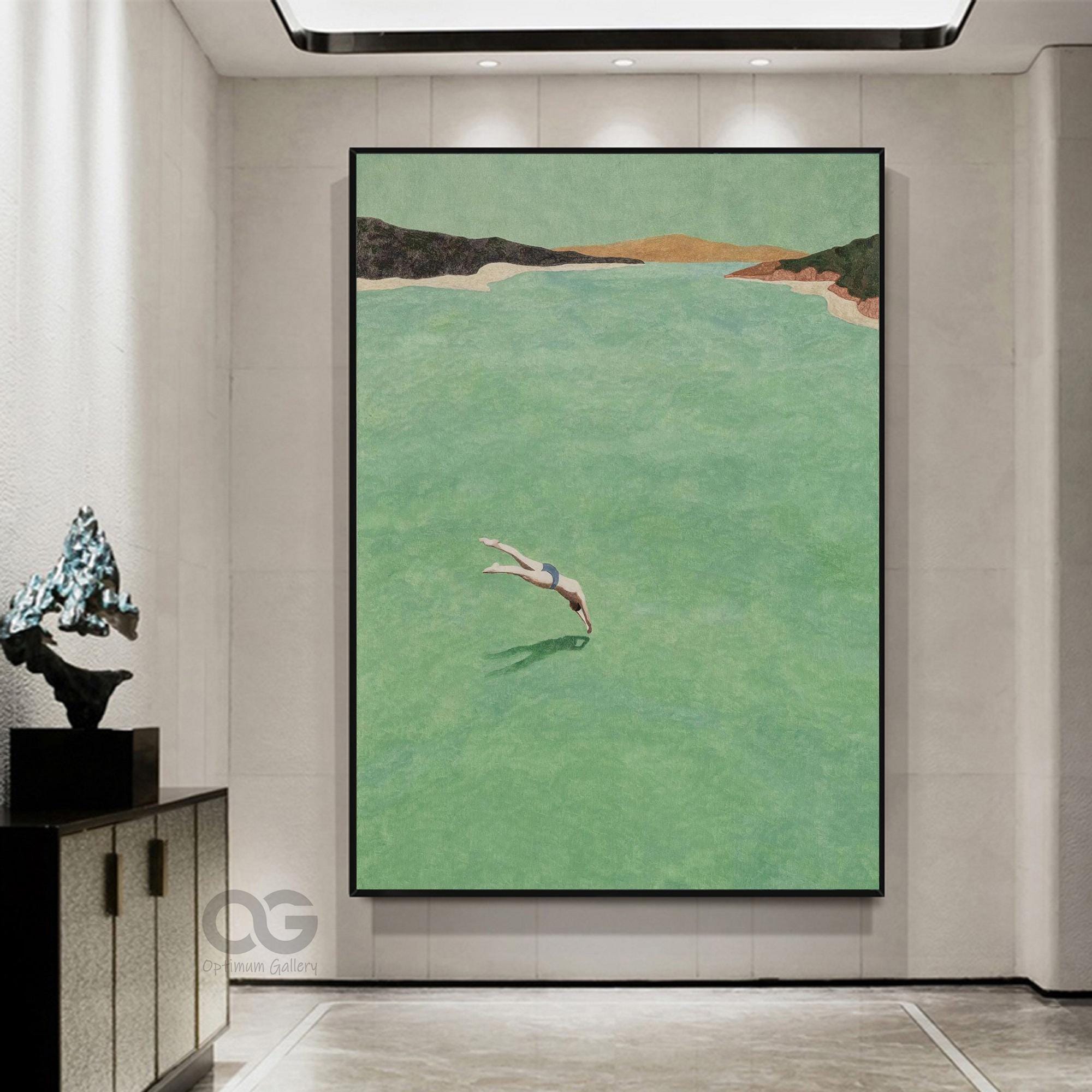 Original Summer Seaside Painting Decor
