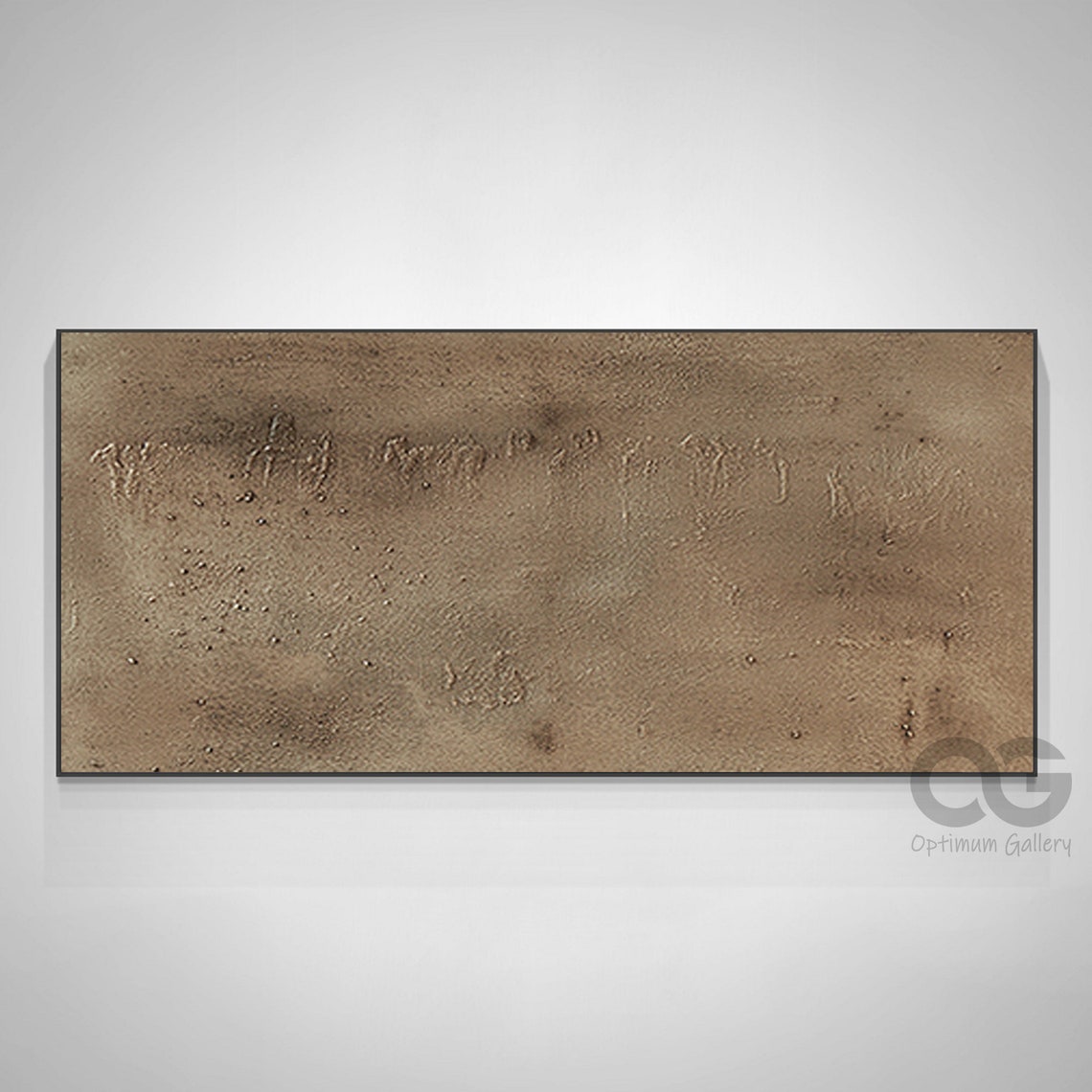 Large Abstract Brown Minimalist Wall Art Original Brown Etsy