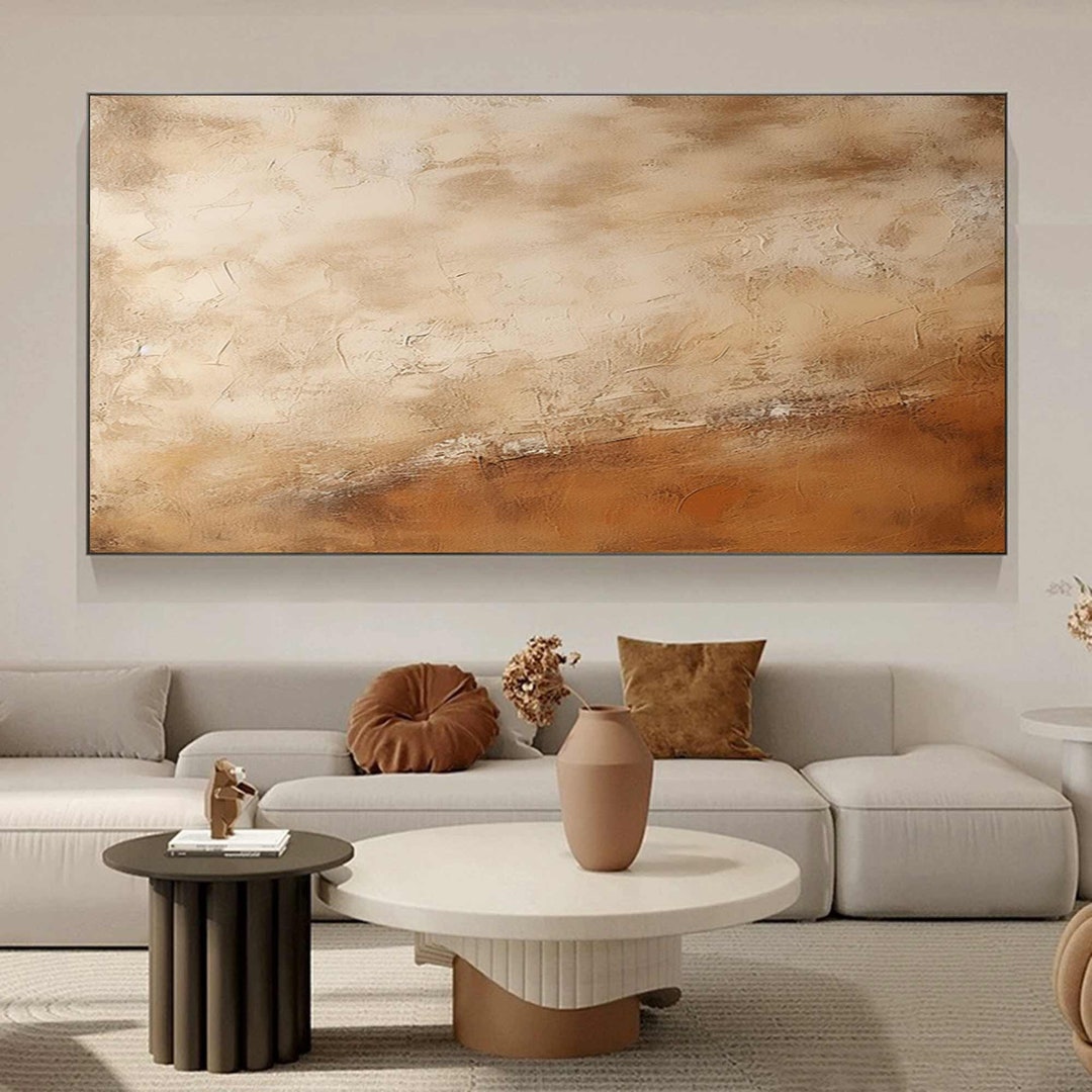 Set di 3 stampe in oro e marrone · Arte astratta · Galleria Set da parete · Decorazioni color terra · Arte della parete d'oro · Parete minimalista · Arredamento del soggiorno - Italia